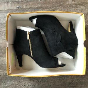 Brand new open toe booties